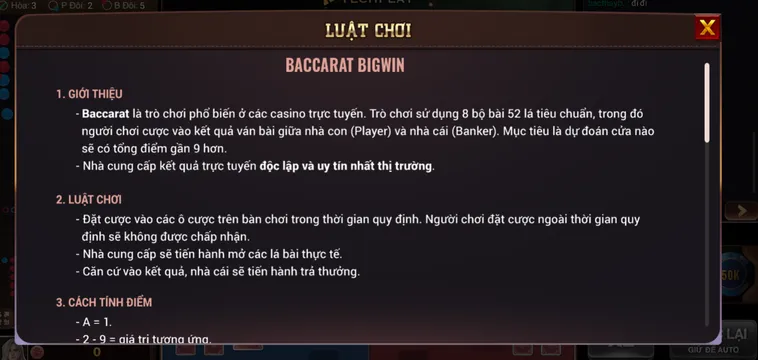 Bí Quyết Chinh Phục Baccarat BigWin Tại BomWin Dành Cho Người Chơi Mới