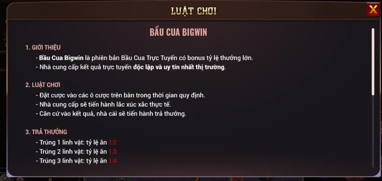 Hướng Dẫn Cách Chơi Bầu Cua BigWin Tại BomWin Chi Tiết Cho Người Mới Bắt Đầu