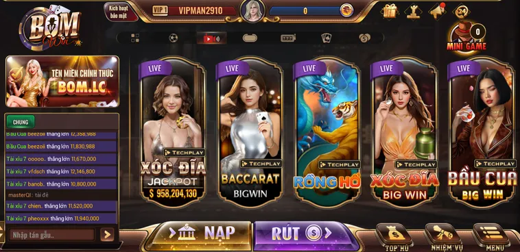 Danh Mục Trò Chơi Hấp Dấn Tại Live Casino BomWin Với Những Phần Thưởng Lớn Hấp Dẫn
