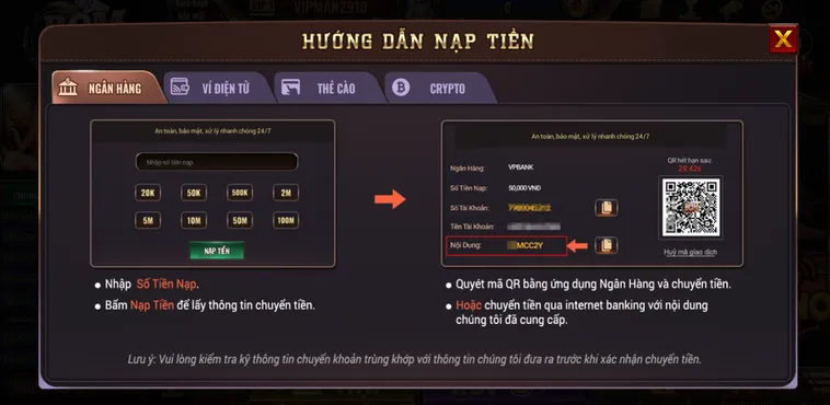 Hướng Dẫn Nạp Tiền Qua Tài Khoản Ngân Hàng Tại BomWin Để Gia Tăng Nguồn Vốn Đặt Cược Một Cách Nhanh Chóng An Toàn