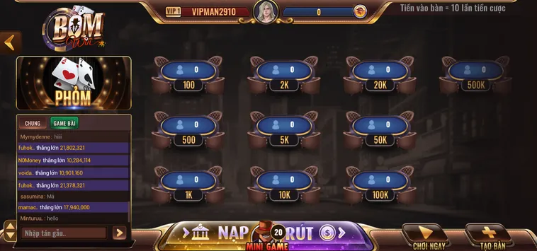 Trải Nghiệm Đỉnh Cao Với Game Bài Phỏm Tại Cổng Game BomWin