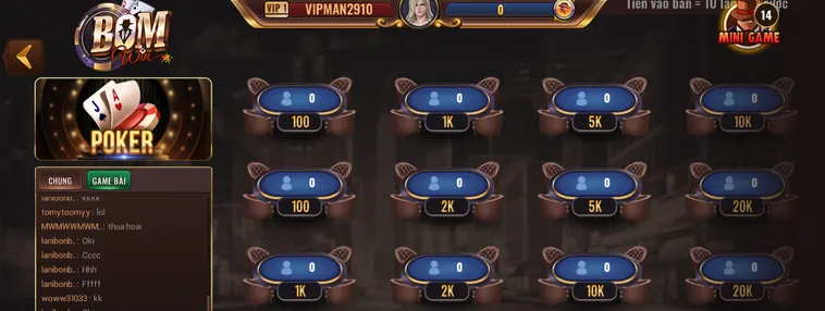 Hướng Dẫn Cách Chơi Poker Tại BomWin Chi Tiết Cho Người Chơi Mới Bắt Đầu