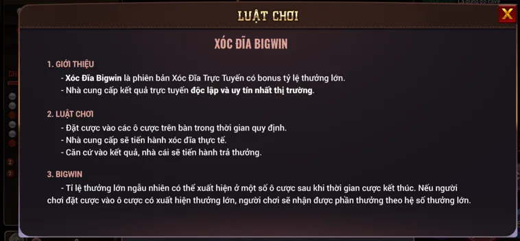 Hướng Dẫn Cách Chơi Xóc Đĩa BigWin Tại BomWin Cho Người Mới Bắt Đầu
